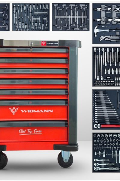 WIDMANN STEEL TOP SERIES – 7 SZUFLAD – Wózek Narzędziowy z Pełnym Wyposażeniem