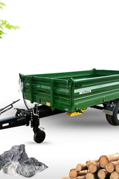 Przyczepa rolnicza EDK 4000 – wywrotka trójstronna 2,4 m³, 3000 kg