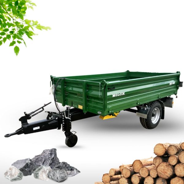 Przyczepa rolnicza EDK 4000 – wywrotka trójstronna 2,4 m³, 3000 kg