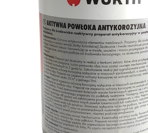 Aktywna powłoka antykorozyjna WURTH 1L